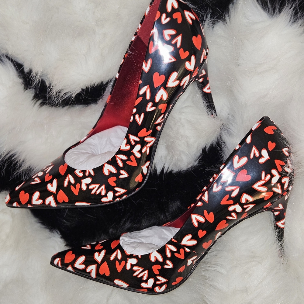 Heart Print Nine West Heels